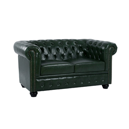 Sofa 2 Seater T.chesterfield Hm3010.08 Pu Cypress Green 150x90x72cm