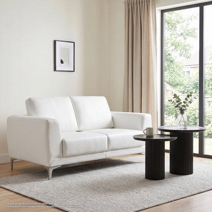 Sofa 2 Seater Kenzie Hm3121.22 With White Pu 142x81x81 Cm