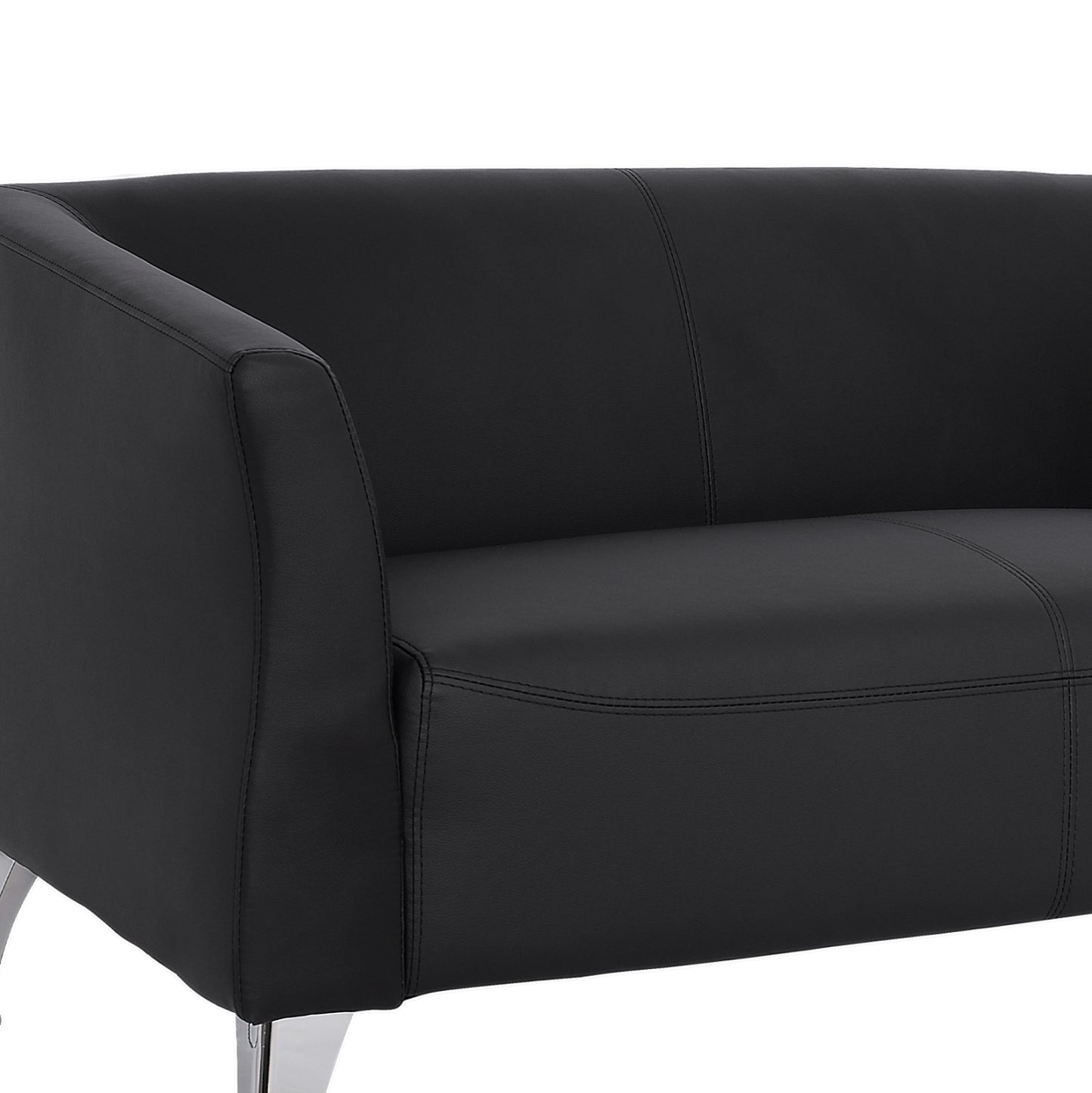 Sofa 2 Seater Kiana Hm3122.21 Black Pu 130x75x71 Cm