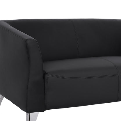 Sofa 2 Seater Kiana Hm3122.21 Black Pu 130x75x71 Cm