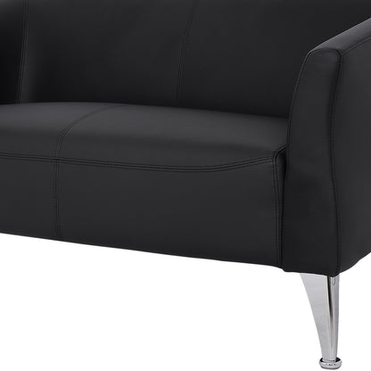 Sofa 2 Seater Kiana Hm3122.21 Black Pu 130x75x71 Cm