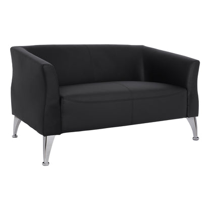 Sofa 2 Seater Kiana Hm3122.21 Black Pu 130x75x71 Cm