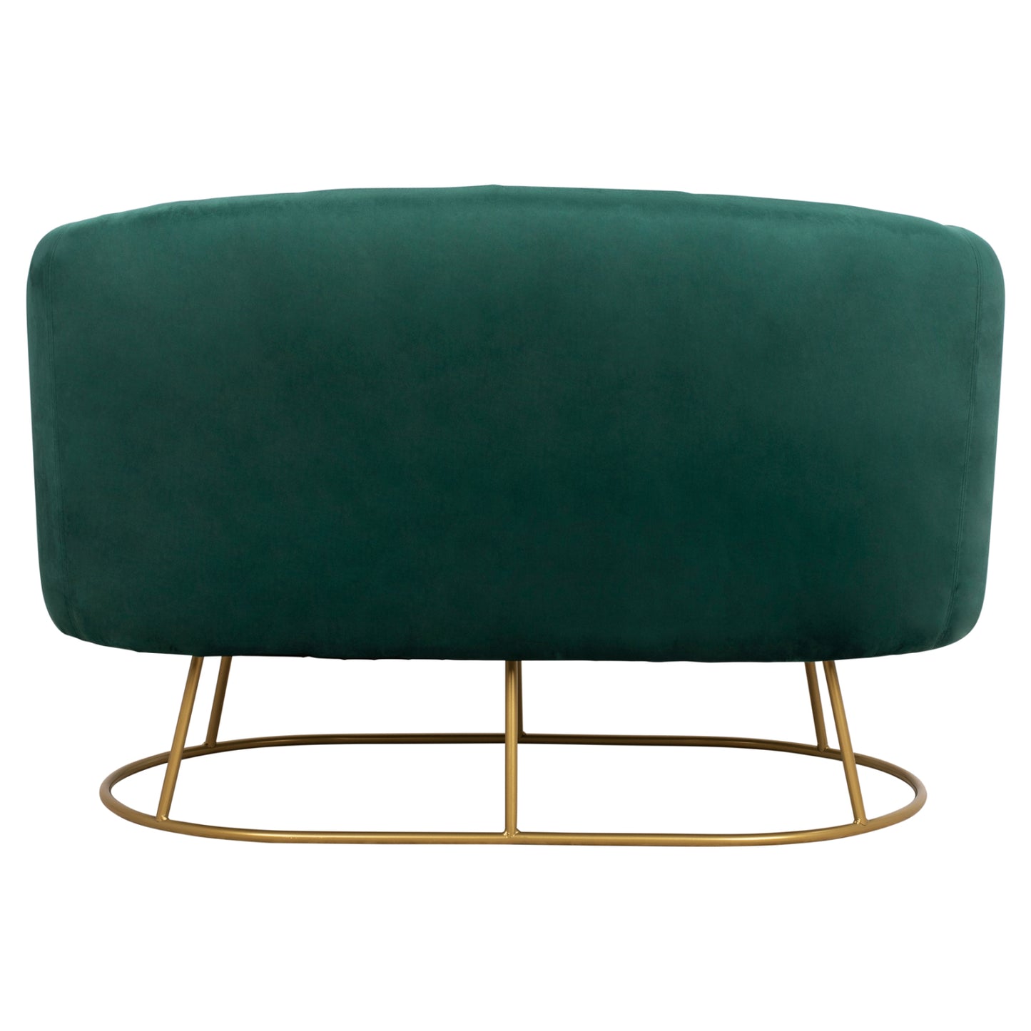 Sofa 2 Seater Arien From Velver Cyppress Green With Gold Base Hm8492.03 125x80x84cm