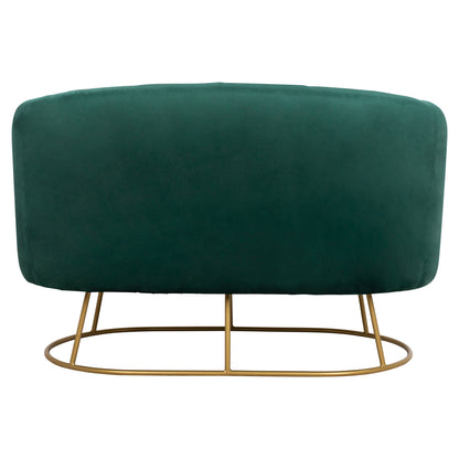 Sofa 2 Seater Arien From Velver Cyppress Green With Gold Base Hm8492.03 125x80x84cm