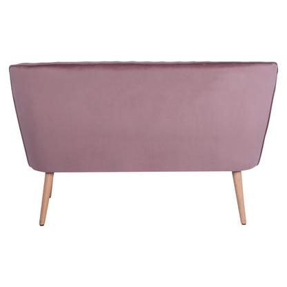 Sofa Andy In Dusty Pink Velvet Hm8401.02 128x70x77y Cm.