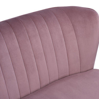 Sofa Andy In Dusty Pink Velvet Hm8401.02 128x70x77y Cm.