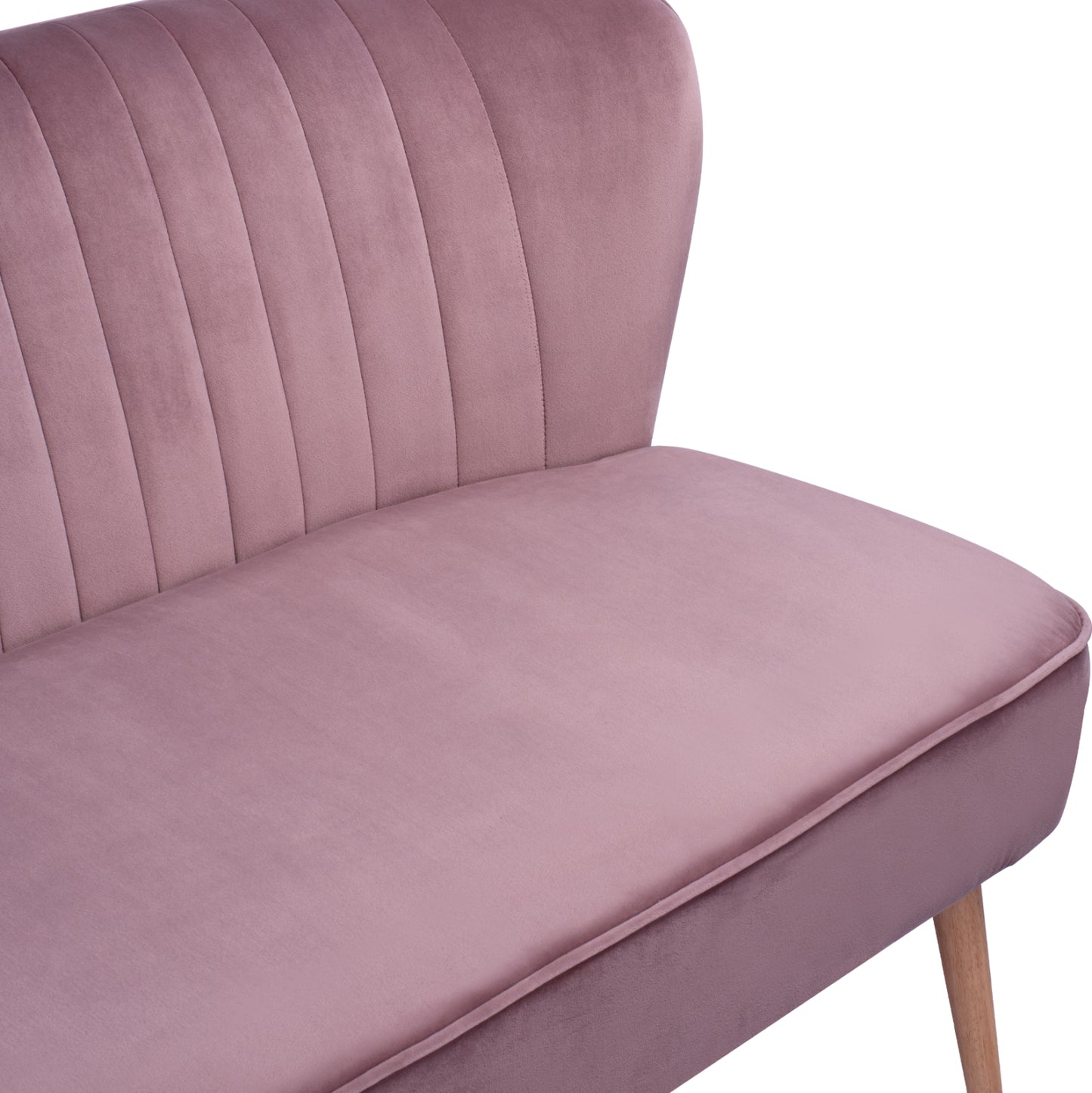 Sofa Andy In Dusty Pink Velvet Hm8401.02 128x70x77y Cm.