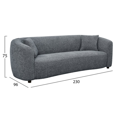 Sofa 3-seater Nord Hm3321.01 Grey Fabric 230x96x75hcm.