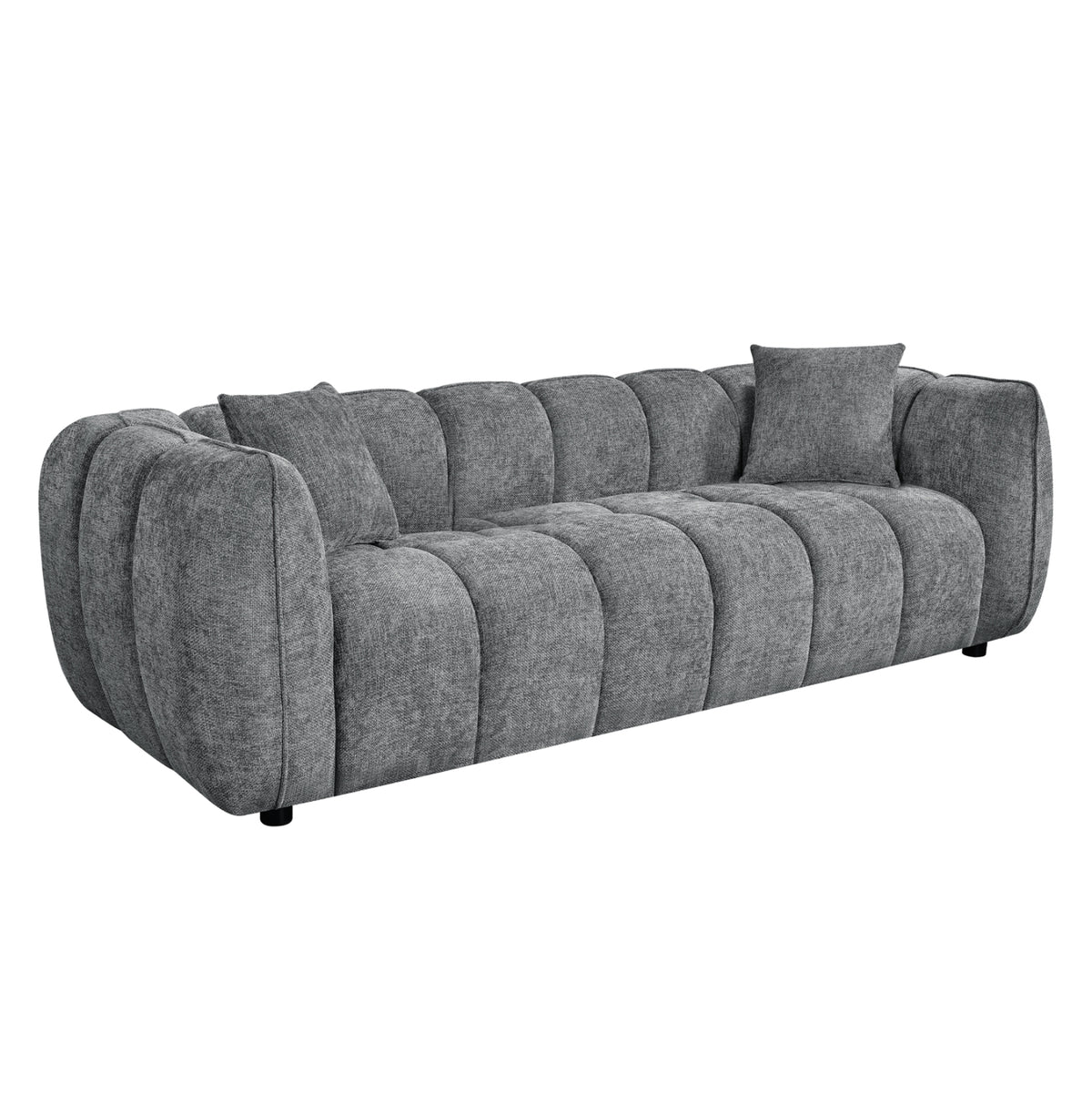 Sofa 3-seater Lykke Hm3323.01 Grey Fabric 229x89x70hcm.