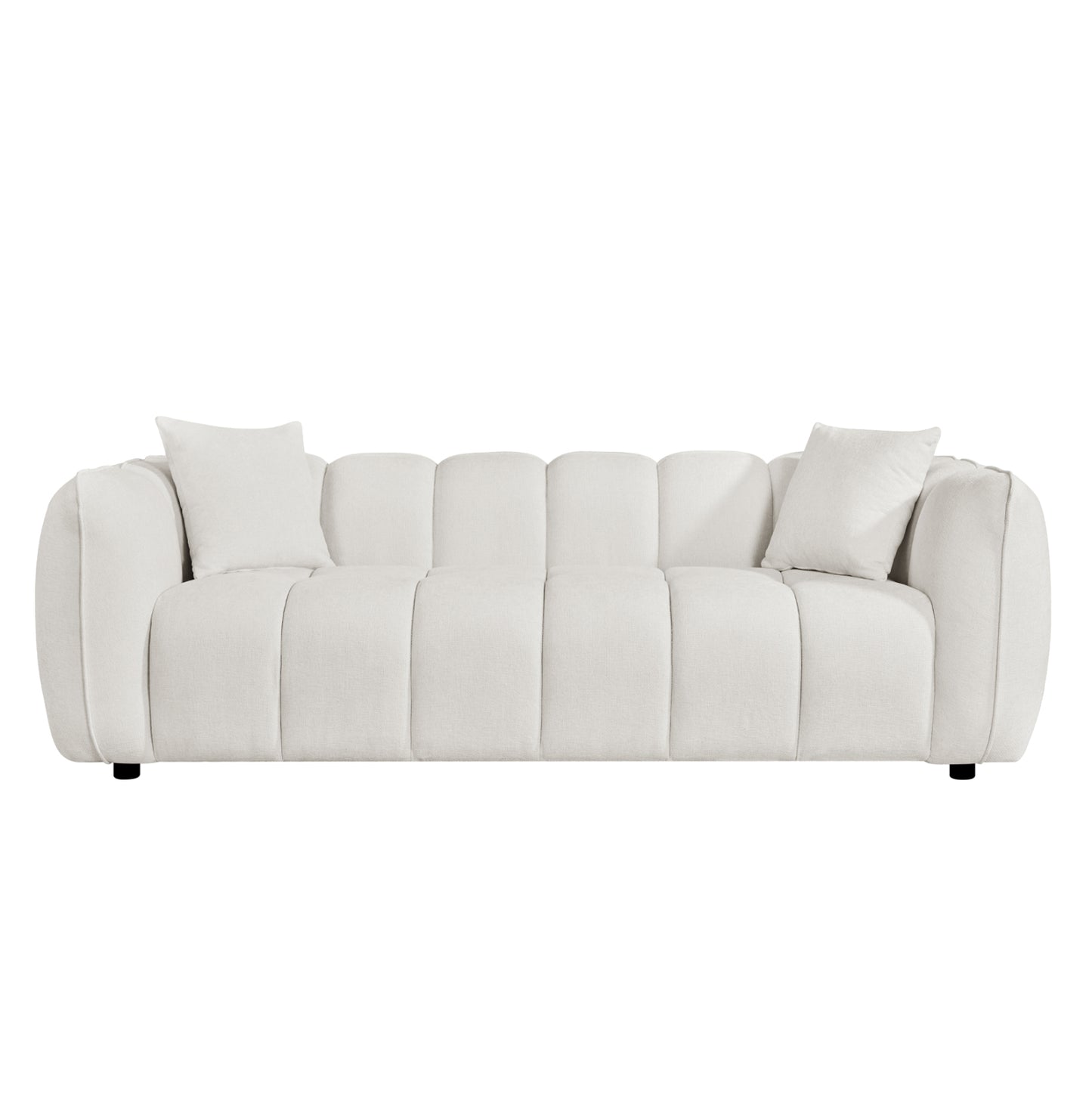 Sofa 3-seater Lykke Hm3323.02 Ecru Fabric 229x89x70hcm.