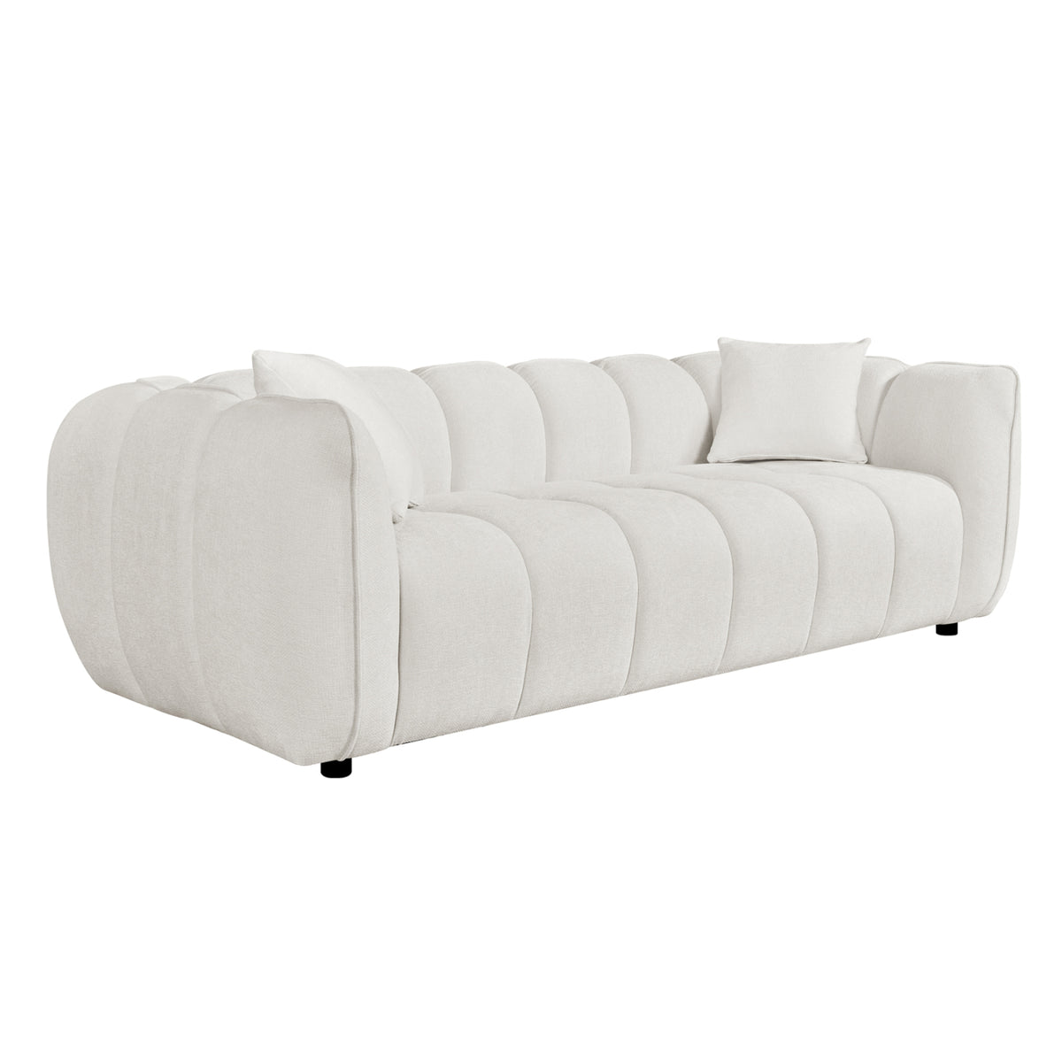 Sofa 3-seater Lykke Hm3323.02 Ecru Fabric 229x89x70hcm.