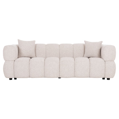 Sofa 3-seater Norika Hm3331.02 Ecru Fabric 220x88x85hcm.