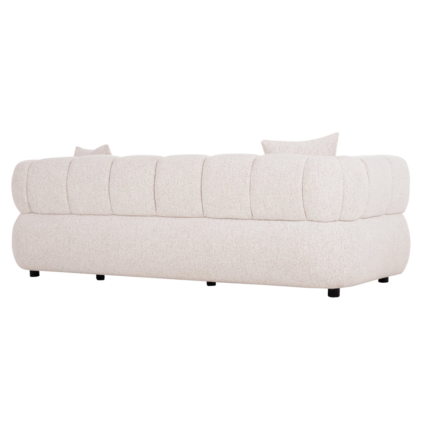 Sofa 3-seater Norika Hm3331.02 Ecru Fabric 220x88x85hcm.