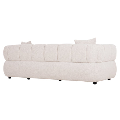 Sofa 3-seater Norika Hm3331.02 Ecru Fabric 220x88x85hcm.