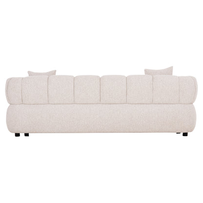Sofa 3-seater Norika Hm3331.02 Ecru Fabric 220x88x85hcm.