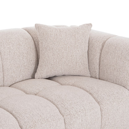 Sofa 3-seater Norika Hm3331.02 Ecru Fabric 220x88x85hcm.