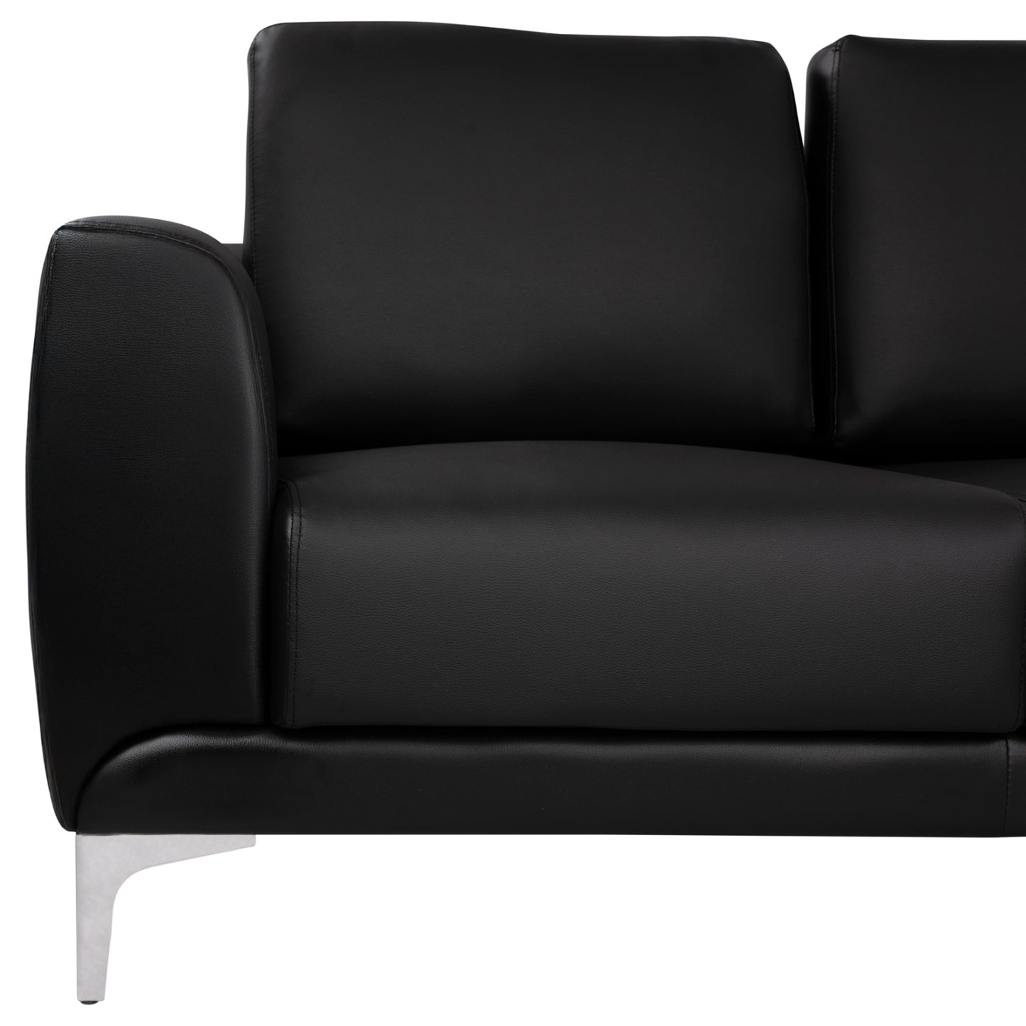 Sofa 3 Seater Kenzie Hm3121.31 With Black Pu 190x81x81  Cm