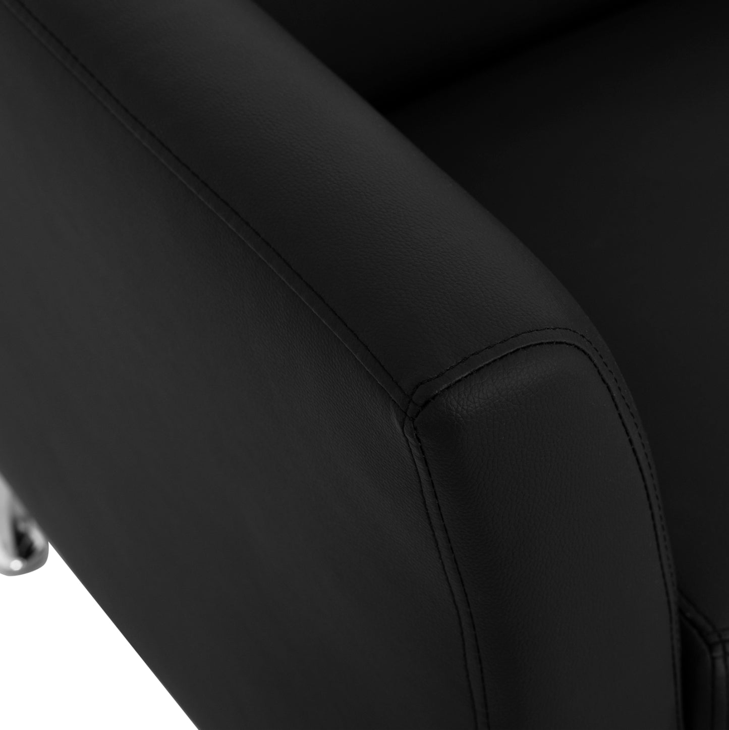 Sofa 3 Seater Kiana Hm3122.31 Black Pu 180x75x71 Cm