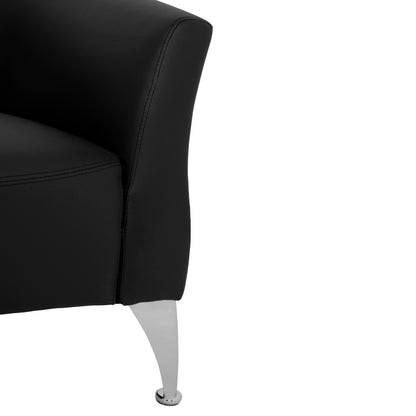 Sofa 3 Seater Kiana Hm3122.31 Black Pu 180x75x71 Cm