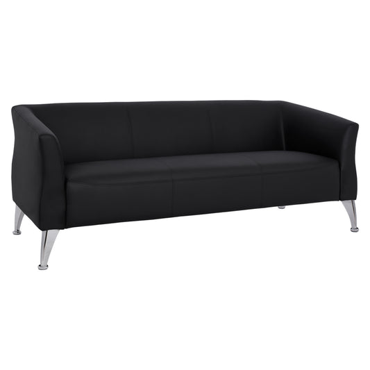 Sofa 3 Seater Kiana Hm3122.31 Black Pu 180x75x71 Cm