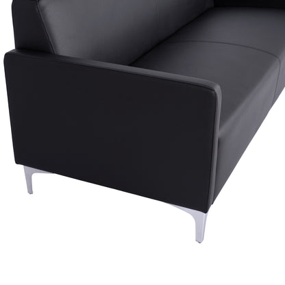 Sofa 3 Seater Nellie Hm3159.31 With Black Pu 163x71x71cm