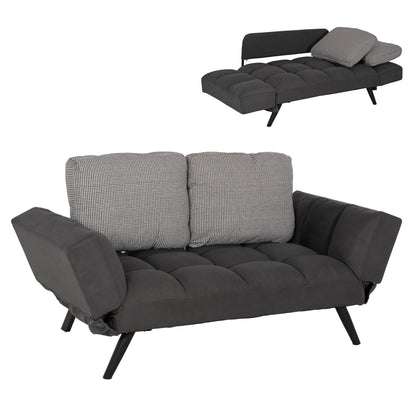 Sofa 3 Seater Hm3169.01 Grey With Pillows 165-190x75x89Η Cm