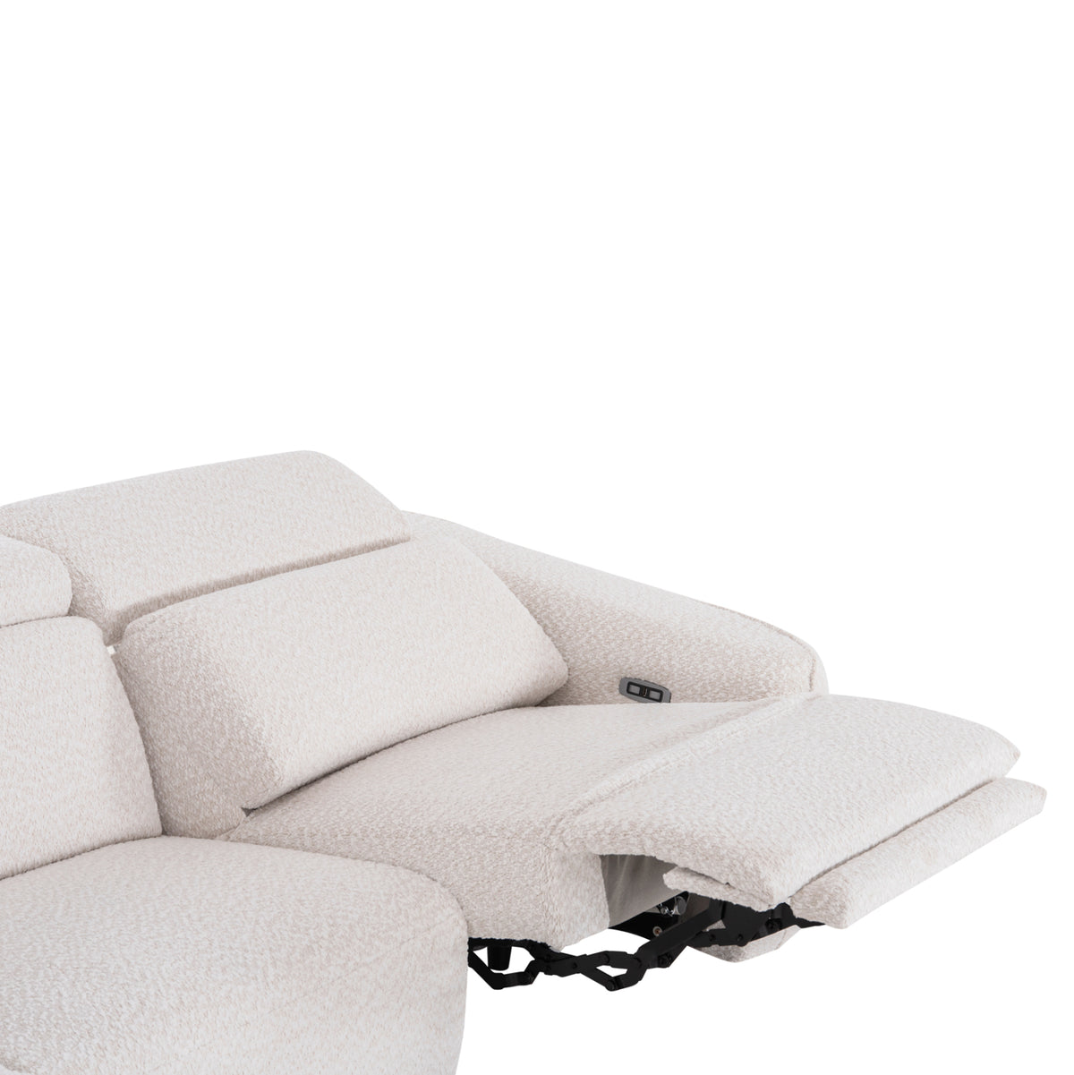 Left Corner 3-seat Sofa With Recline Valente Hm3317.02l Beige Fabric 275x160x104h