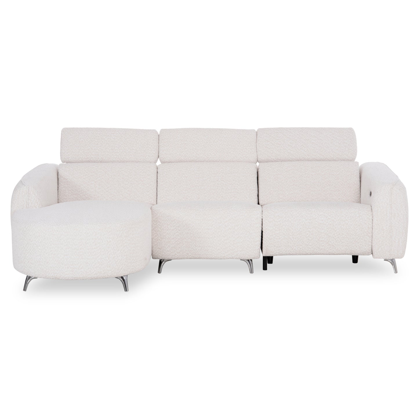 Left Corner 3-seat Sofa With Recline Valente Hm3317.02l Beige Fabric 275x160x104h