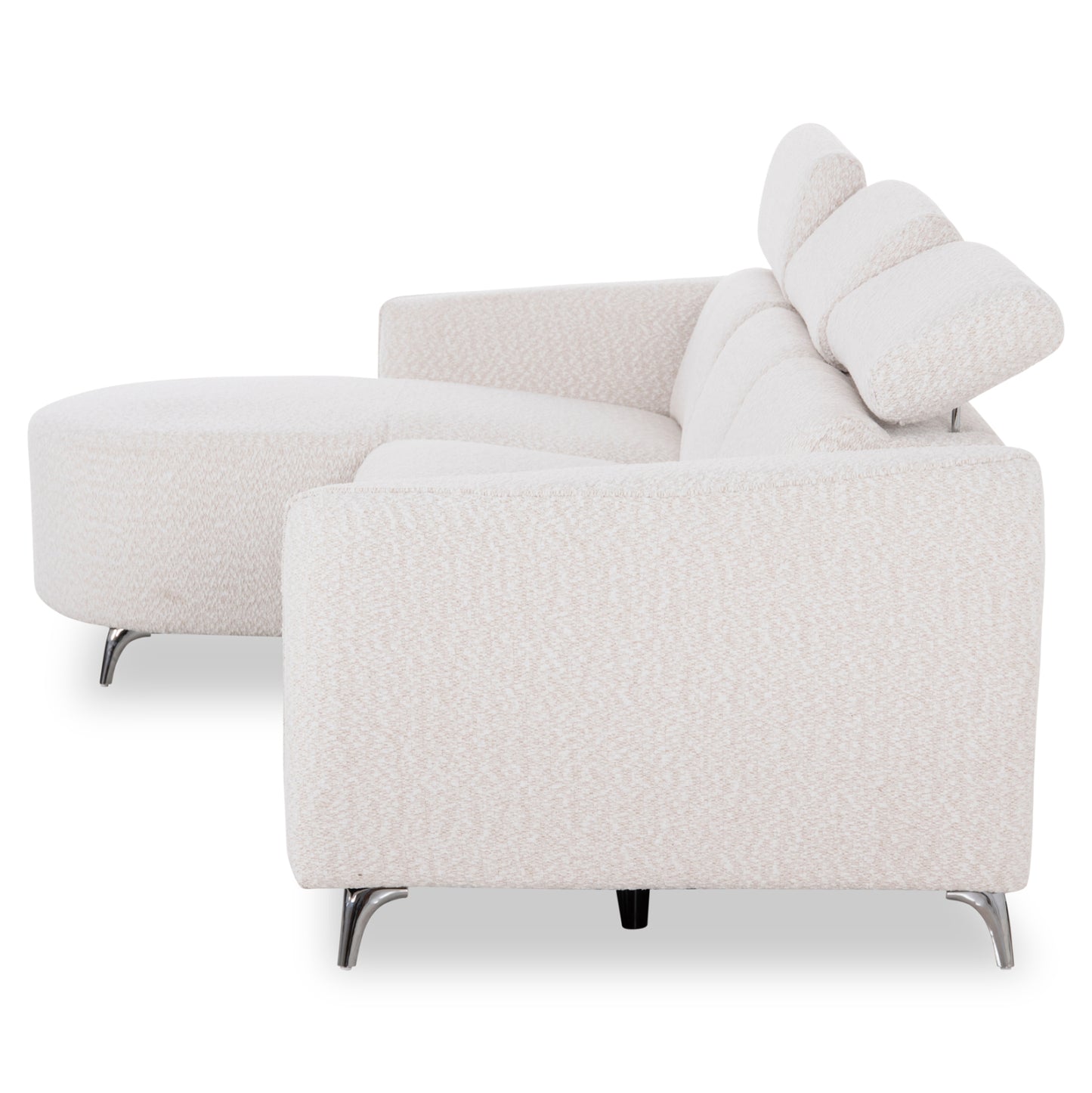Left Corner 3-seat Sofa With Recline Valente Hm3317.02l Beige Fabric 275x160x104h