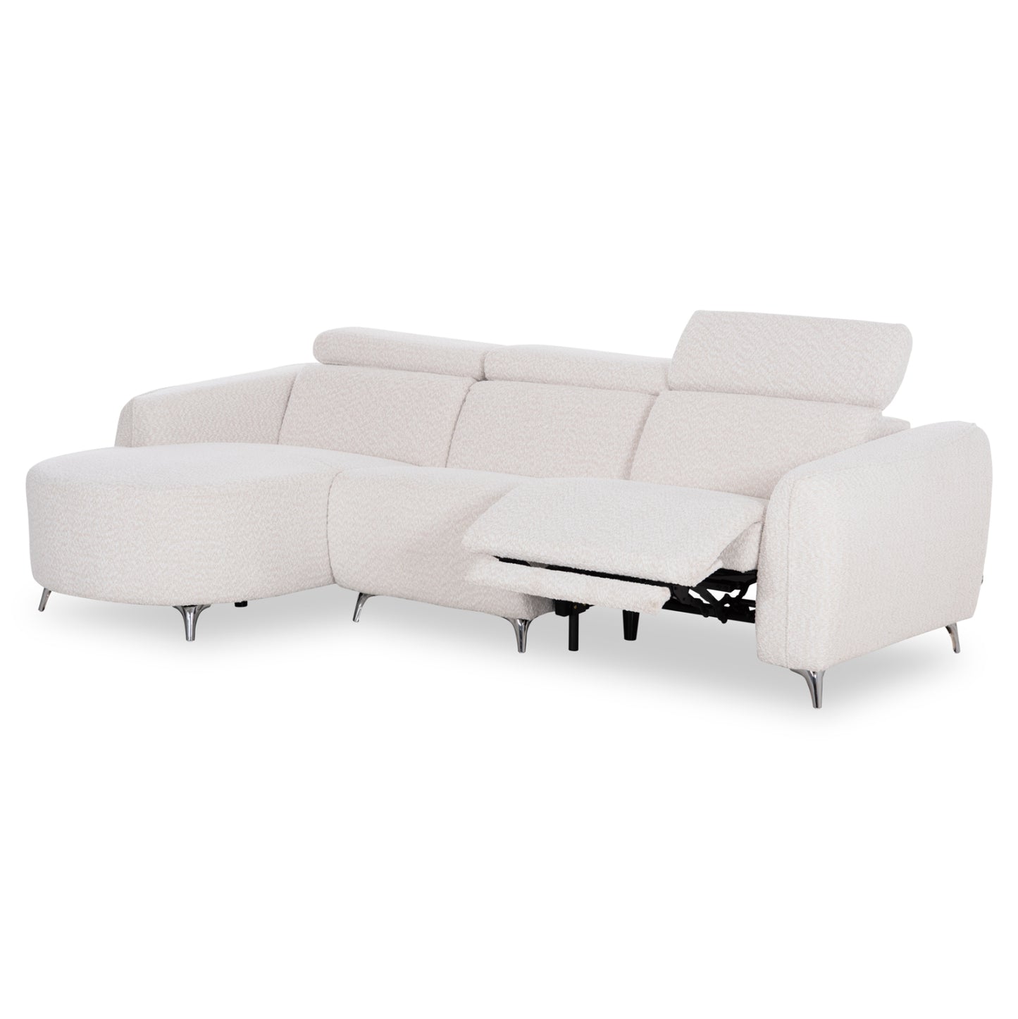 Left Corner 3-seat Sofa With Recline Valente Hm3317.02l Beige Fabric 275x160x104h