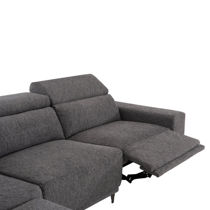 Left Corner 5-seat Sofa With Recline Lunaris Hm3316.01l Grey Fabric 307x267x94h