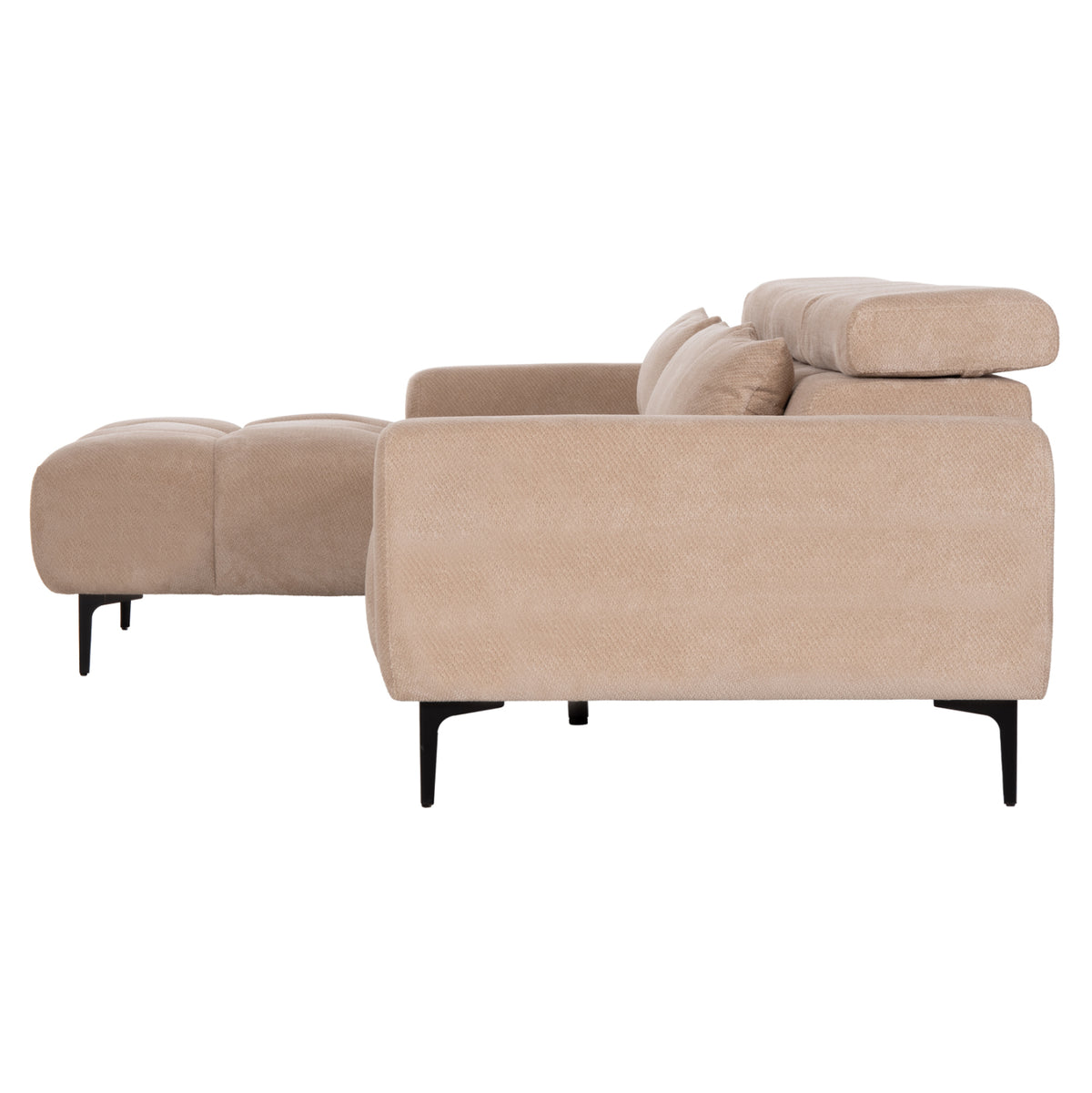 Corner Sofa Left Divya Hm3267.11l Brown Fabric 260x100-174x104hcm.