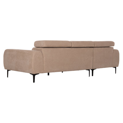 Corner Sofa Left Divya Hm3267.11l Brown Fabric 260x100-174x104hcm.
