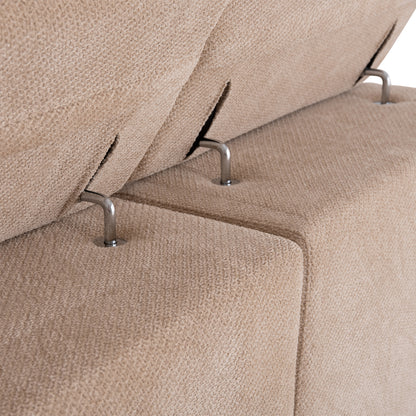 Corner Sofa Left Divya Hm3267.11l Brown Fabric 260x100-174x104hcm.