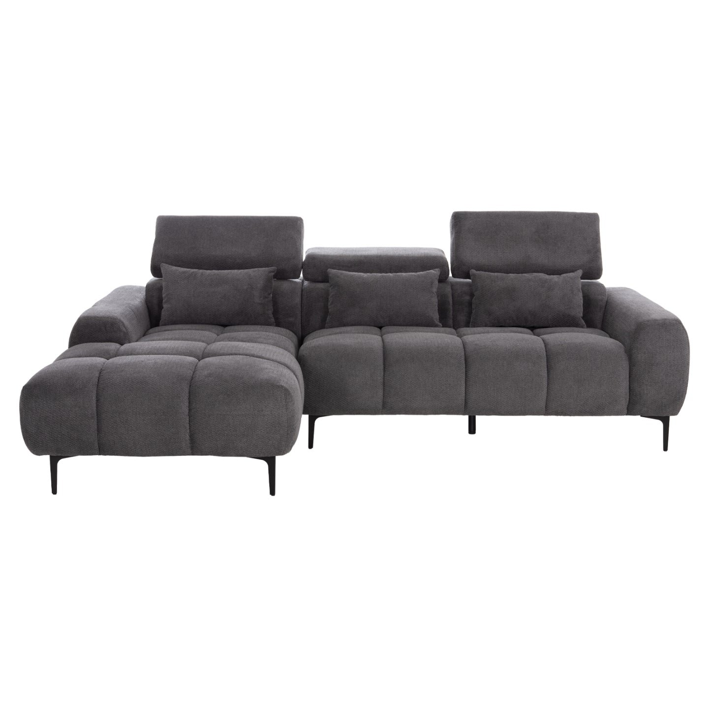 Corner Sofa Left Divya Hm3267.12l Grey Fabric 260x100-174x104hcm.
