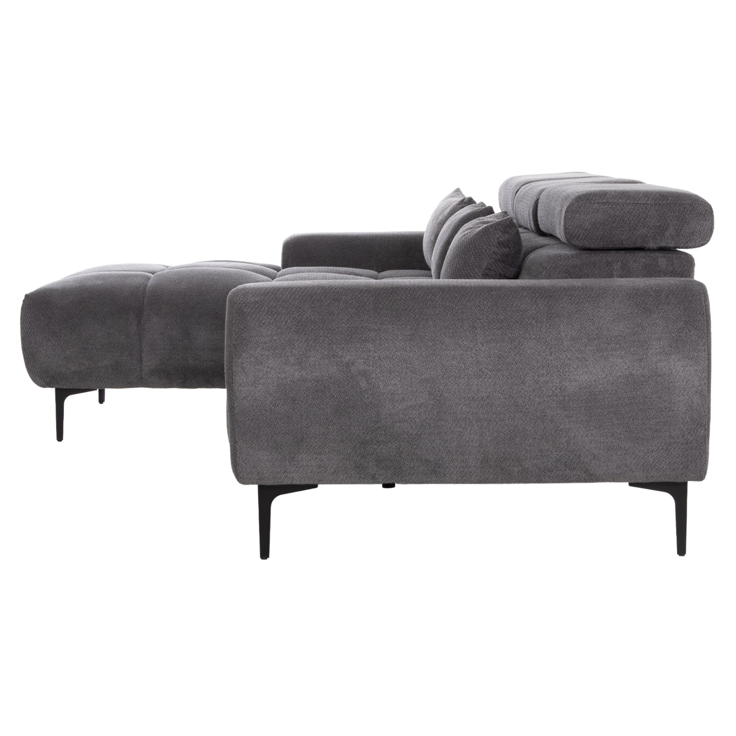 Corner Sofa Left Divya Hm3267.12l Grey Fabric 260x100-174x104hcm.