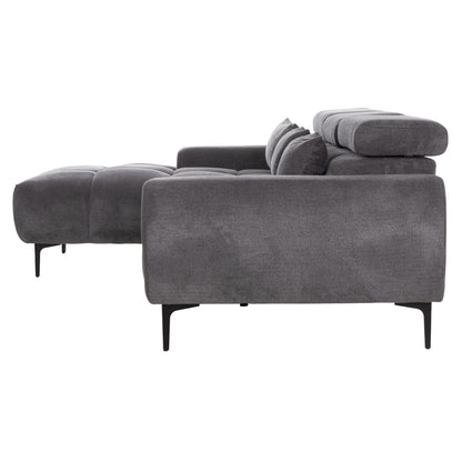 Corner Sofa Left Divya Hm3267.12l Grey Fabric 260x100-174x104hcm.