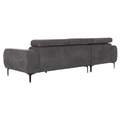 Corner Sofa Left Divya Hm3267.12l Grey Fabric 260x100-174x104hcm.