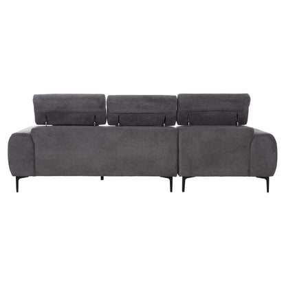 Corner Sofa Left Divya Hm3267.12l Grey Fabric 260x100-174x104hcm.