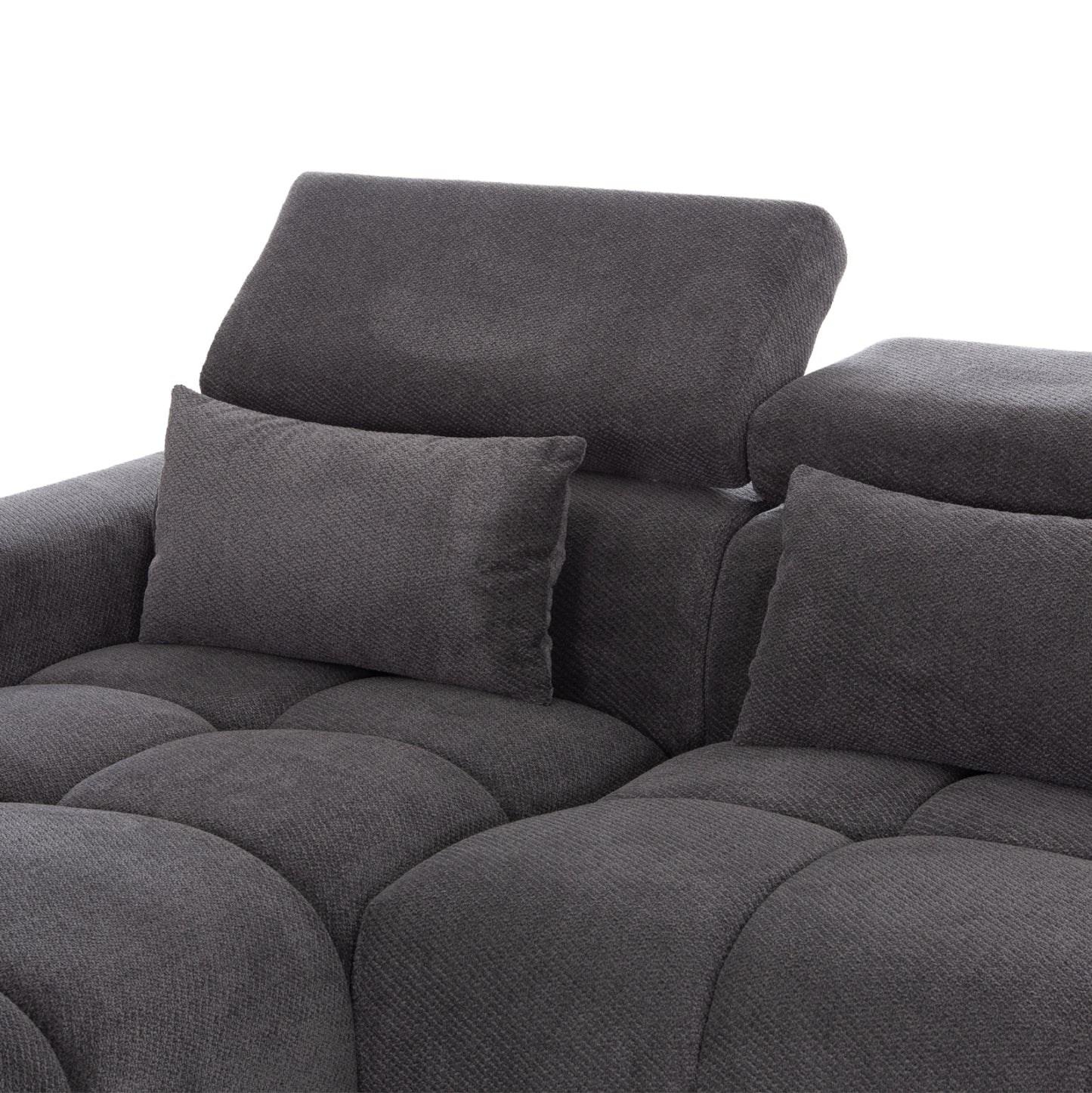 Corner Sofa Left Divya Hm3267.12l Grey Fabric 260x100-174x104hcm.