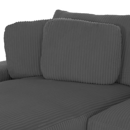 Corner Sofa Left Cranfield Hm3287.01l Grey Cord Fabric 315x167(corner)x67hcm.