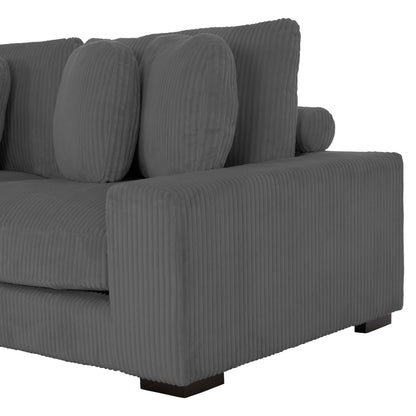Corner Sofa Left Cranfield Hm3287.01l Grey Cord Fabric 315x167(corner)x67hcm.