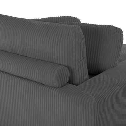 Corner Sofa Left Cranfield Hm3287.01l Grey Cord Fabric 315x167(corner)x67hcm.