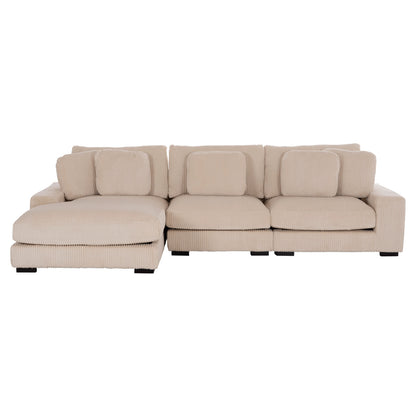 Corner Sofa Left Cranfield Hm3287.02l Beige Cord Fabric 315x167(corner)x67hcm.