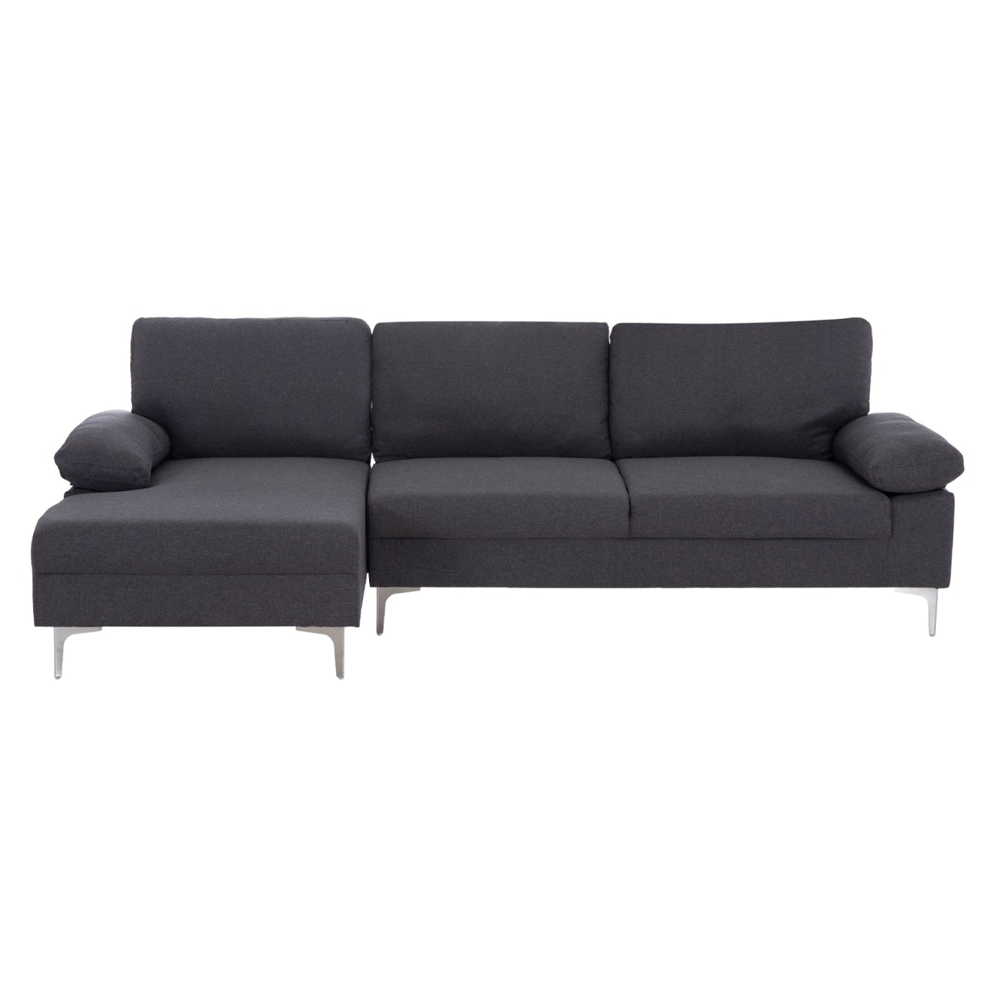 Sofa Left Corner Anton Hm3340.01l Grey Fabric--metal Legs 260x130x84hcm
