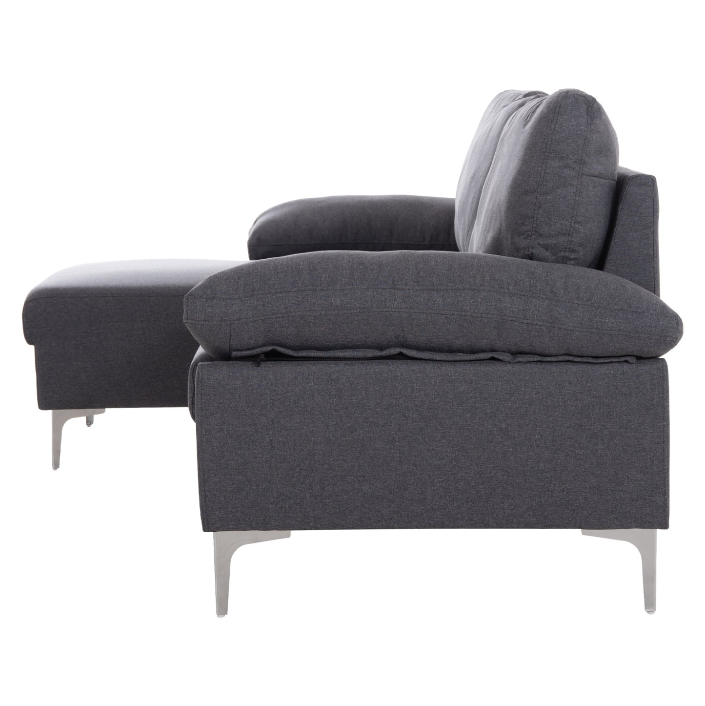 Sofa Left Corner Anton Hm3340.01l Grey Fabric--metal Legs 260x130x84hcm
