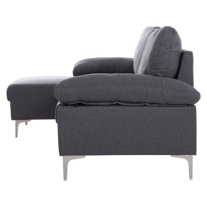Sofa Left Corner Anton Hm3340.01l Grey Fabric--metal Legs 260x130x84hcm