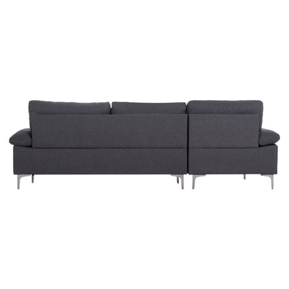 Sofa Left Corner Anton Hm3340.01l Grey Fabric--metal Legs 260x130x84hcm