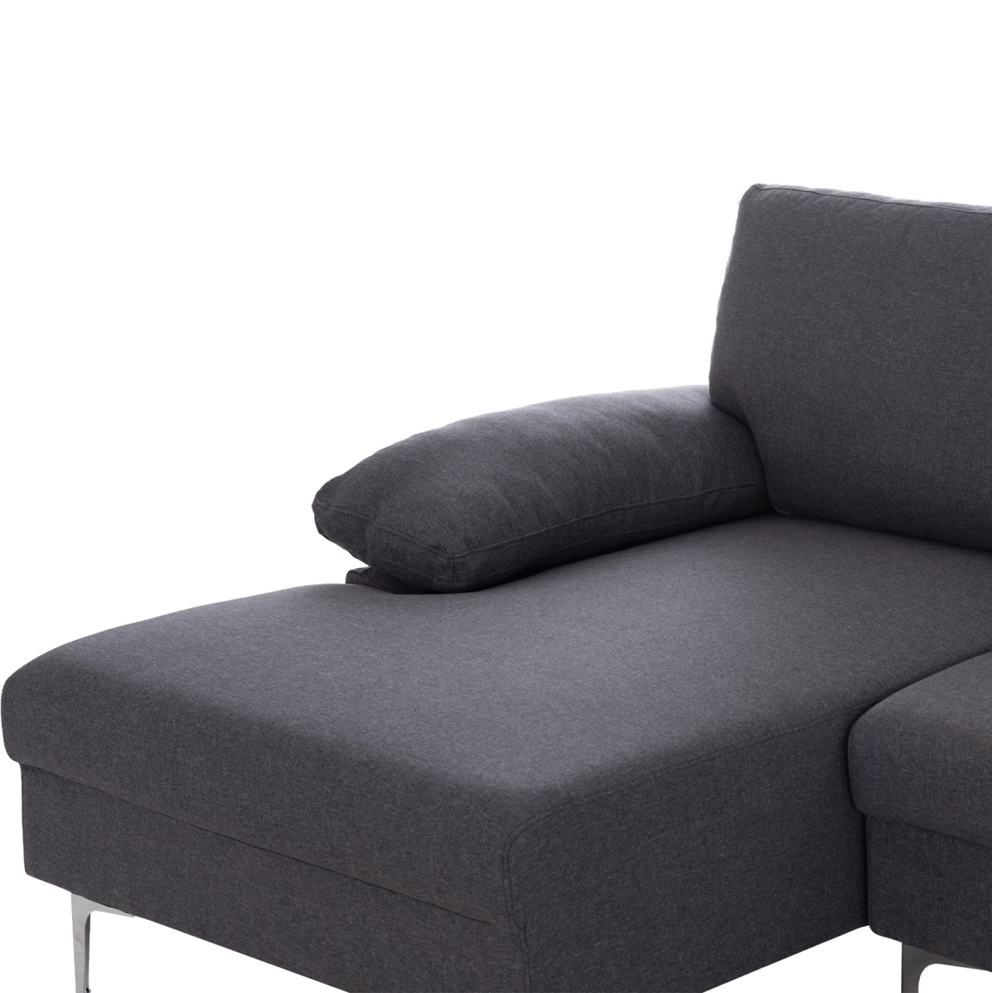 Sofa Left Corner Anton Hm3340.01l Grey Fabric--metal Legs 260x130x84hcm