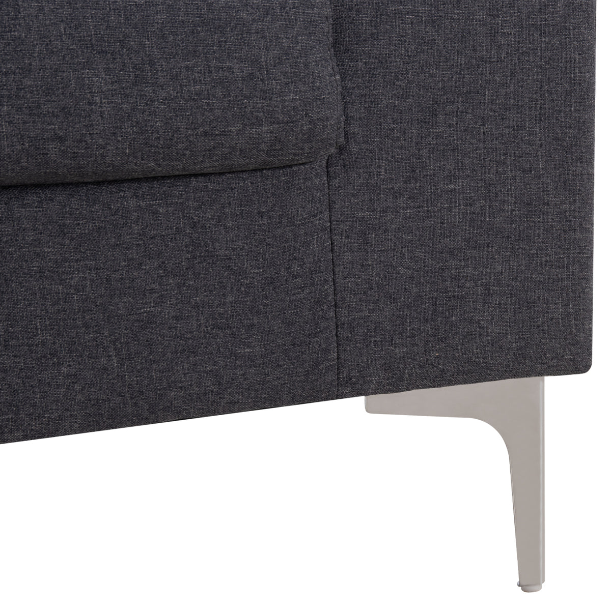 Sofa Left Corner Anton Grey Fabric - 260x130xH84cm